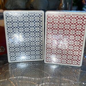 COACH PLAYING CARDS w/leather case!